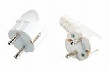 Two white ac-power connectors