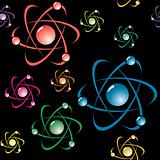 Abstract background with symbol of atom