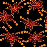 Abstract flame-flowers background