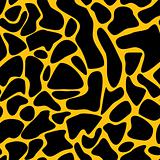 Abstract seamless background of yellow-black skin of animal