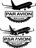Par Avion Rubber stamp