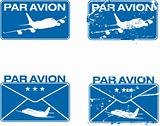 Par Avion Rubber stamp 03