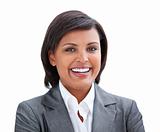 Portrait of a smiling latin businesswoman 
