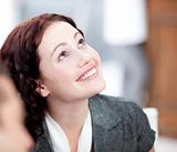 Portrait of a radiant businesswoman smiling