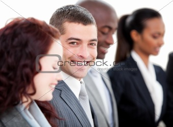 Positive multi-ethnic business people in a meeting