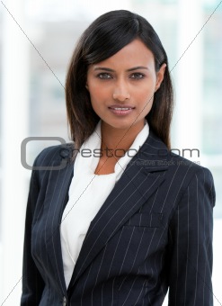 Portrait of a charming businesswoman standing