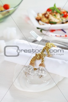 Luxury napkins with napkin ring