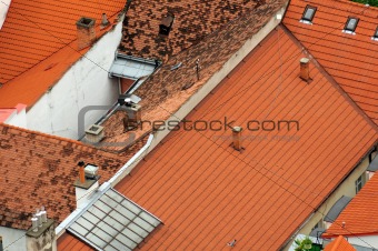 orange roofs