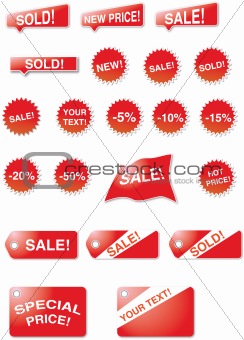 One sale stickers