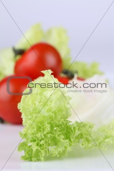 Lettuce and tomatoes