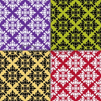 Collection of vector seamless pattern