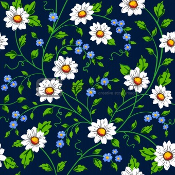 Vector daisy seamless background