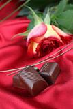 Chocolate and rose