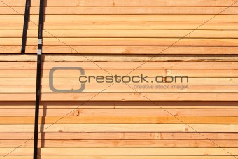 Stack of Building Lumber at Construction Site.