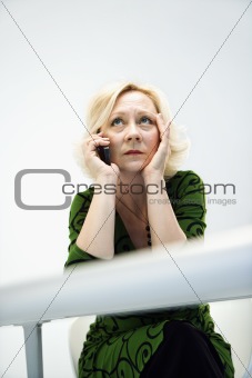 Businesswoman on cellphone.