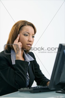 Businesswoman on computer