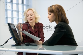 Businesswomen working
