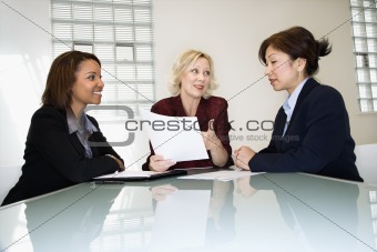Businesswomen meeting