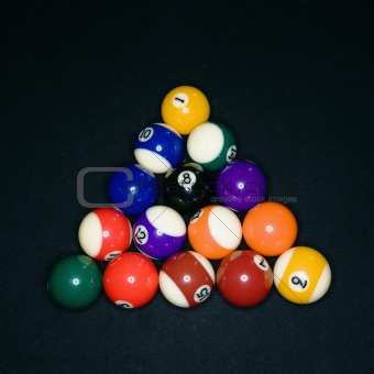 Pool balls in triangle