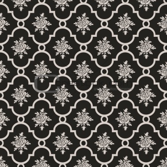 Vector roses seamless pattern