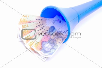 Vuvuzela with money