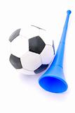 Soccer ball and Vuvuzela horn