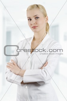 girl in medical suit