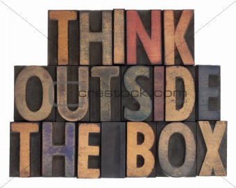 think outside the box in vintage wood type