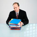 Businessman with workload