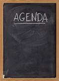 agenda - blank blackboard sign