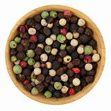 bowl of colorful rainbow peppercorns