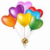 Bunch Of Colorful Heart Shape Balloons 