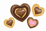 Chocolate Cookies (Hearts shape)