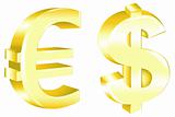 Dollar And Euro Signs