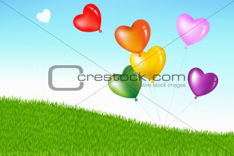 Colorful Heart Shape Balloons