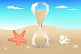 Sand Clock On Seaside