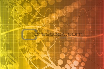 Orange Medical Science Futuristic Technology Abstract