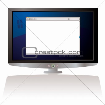 LCD web browser monitor