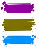 set of color banners, vector 
