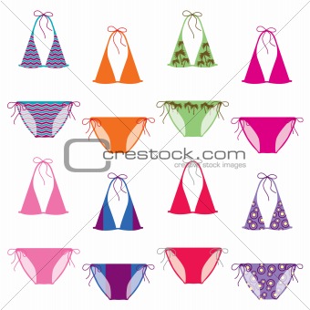 Color bikini