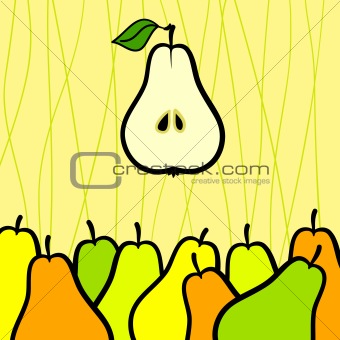abstract background with pear vector illustration