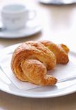 Croissant on Plate.