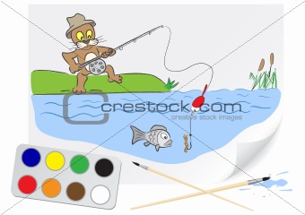Drawing fishing