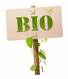 green and bio sign