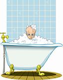 Bath with small child