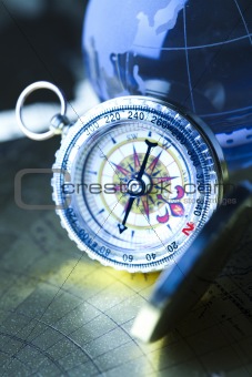 Detail closeup compass