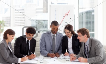 High angle of a diverse business group at a gathering 