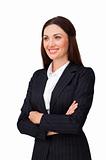 Confident  businesswoman with folded arms