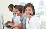 Customer service agents in a call center