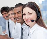 A group of customer service agents showing diversity